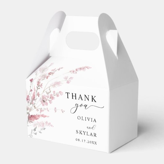 Ballotins Fleurs sauvages Roses poussiéreux Élégant Mariage (Verso)