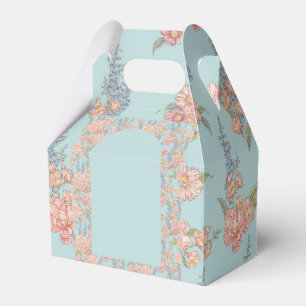 Ballotins Fleurs shabby chic rose et bleu