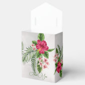 Ballotins Fleurs tropicales et mariage Feuille Favor Boxes (Ouvert)