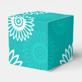 Ballotins Fleurs turquoise Joyeux Anniversaire Nom Favorbox (Arrière)