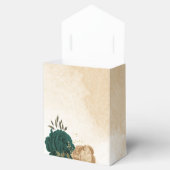 Ballotins fleurs vert émeraude et or beige mariage (Ouvert)