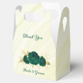 Ballotins fleurs vert émeraude or marbre feuille (Ouvert)