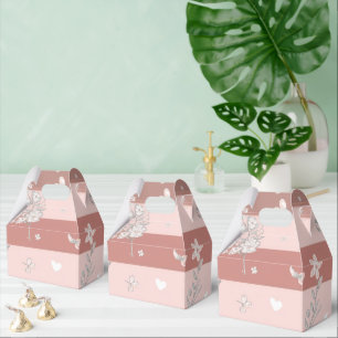 Ballotins Fleurs Vintage et Rayures Rose Poussiéreux pour Ba