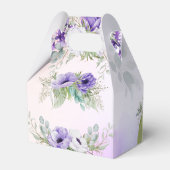 Ballotins Fleurs violettes paon mariage faveur cadeau (Arrière)