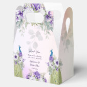 Ballotins Fleurs violettes paon mariage faveur cadeau (Ouvert)