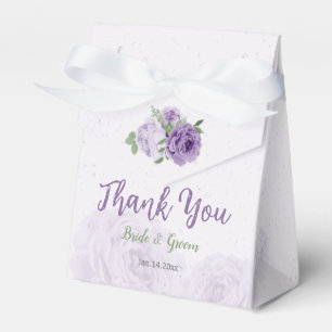 Ballotins fleurs violettes romantique mariage