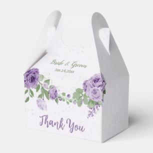 Ballotins fleurs violettes romantique mariage