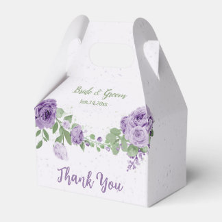 Ballotins fleurs violettes romantique mariage