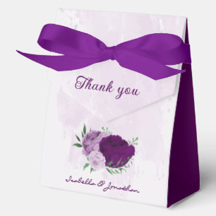 Ballotins Fleurs violettes romantiques verdure