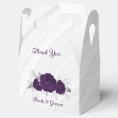 Ballotins fleurs violettes royales marbre feuille argent (Ouvert)