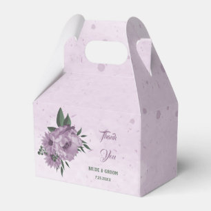 Ballotins fleurs violettes verdure botanique mariage