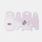 Ballotins fleurs violettes verdure mariage botanique (Déplié)