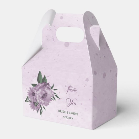 Ballotins fleurs violettes verdure mariage botanique (Verso)