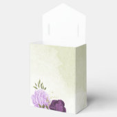 Ballotins fleurs violettes vert feuille mariage (Ouvert)