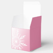 Ballotins Flocon de neige blanc sur mariage d'hiver rose (Ouvert)