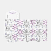 Ballotins Flocon de neige Noël violet argent (Déplié)