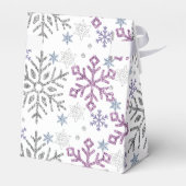 Ballotins Flocon de neige Noël violet argent (Arrière)