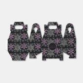 Ballotins Flocon de neige Noël violet argent (Déplié)