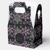 Ballotins Flocon de neige Noël violet argent (Ouvert)