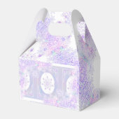 Ballotins flocon de neige violet clair et coeur étincelant (Arrière)