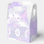 Ballotins flocon de neige violet clair et coeur étincelant (Ouvert)