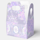 Ballotins flocon de neige violet clair et coeur étincelant (Ouvert)