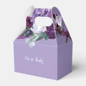 Ballotins Floral Aquarelle violet verdure Mariage Script (Arrière)