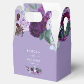 Ballotins Floral Aquarelle violet verdure Mariage Script (Ouvert)