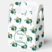 Ballotins Floral bleu turquoise 21e anniversaire (Ouvert)