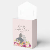 Ballotins Floral Blush Peonies Script tendance Mr et Mrs. (Ouvert)