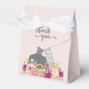 Ballotins Floral Blush Peonies Script tendance Mr et Mrs.