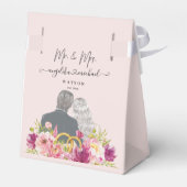 Ballotins Floral Blush Peonies Script tendance Mr et Mrs. (Arrière)