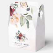 Ballotins Floral Bourgogne Verdure Mariage moderne (Ouvert)