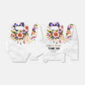 Ballotins Floral Butterfly Gift Box – Custom Name & Message (Déplié)