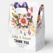 Ballotins Floral Butterfly Gift Box – Custom Name & Message (Ouvert)