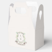 Ballotins Floral Crest Aquarelle Monogramme Mariage (Ouvert)