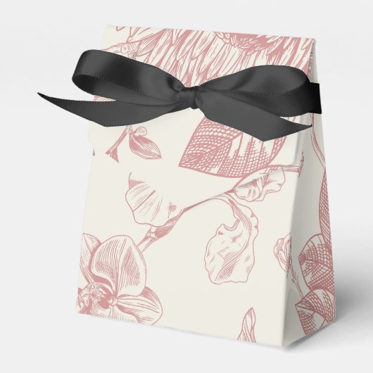 Ballotins Floral de Toile Florale Rouge (Verso)