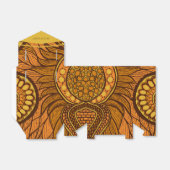 Ballotins Floral d'or Brown Ankara d'Afrique (Déplié)