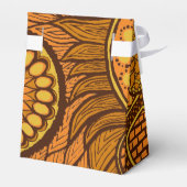 Ballotins Floral d'or Brown Ankara d'Afrique (Arrière)