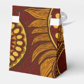 Ballotins Floral d'or Brown Ankara Maroon (Arrière)