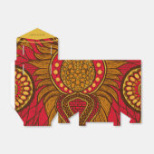 Ballotins Floral d'or Brown d'Ankara africaine (Déplié)