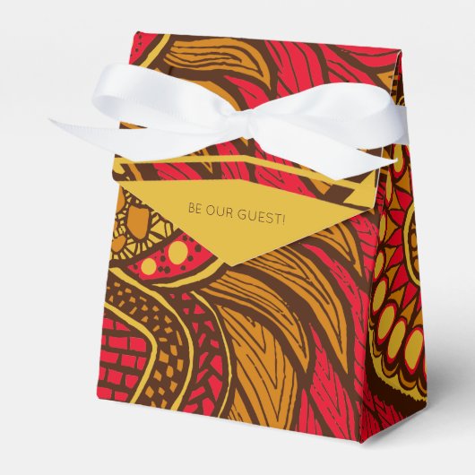 Ballotins Floral d'or Brown d'Ankara africaine (Verso)