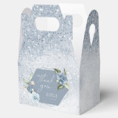 Ballotins Floral Éperches Mariage Merci Dusty Blue ID889 (Ouvert)