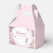 Ballotins Floral Fairy First Birthday Favor Box (Verso)