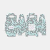 Ballotins Floral gris bleu 80e anniversaire Merci Ballotin (Déplié)