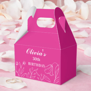 Ballotins Floral Hot rose 30e anniversaire Elégant