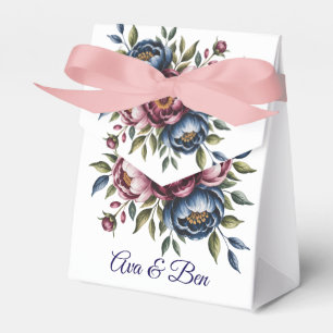 Ballotins Floral Mariage de la marine de Bourgogne et de Blu