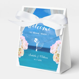 Ballotins Floral moderne Blue Ocean Beach Mariage