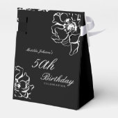 Ballotins Floral noir et blanc 50e anniversaire (Arrière)