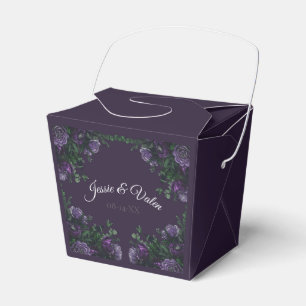 Ballotins Floral pourpre foncé élégant mariage gothique